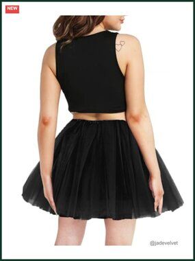 Women 4 Layer Tulle Tutu Skirt Satin Lined Dance Costume